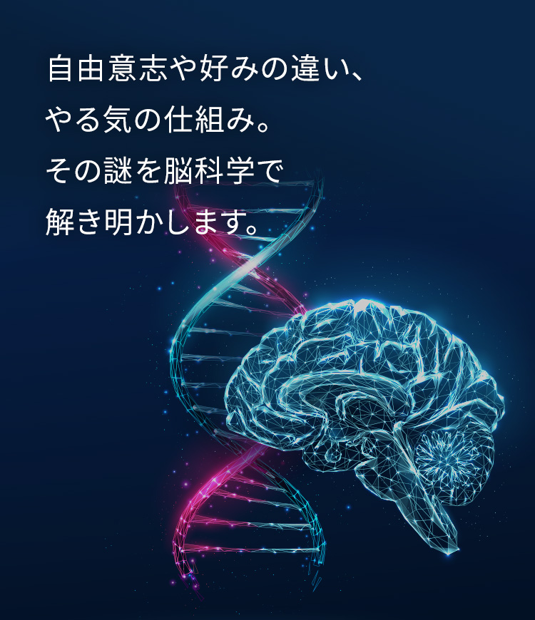 自由意志や好みの違い、やる気の仕組み。その謎を脳科学で解き明かします。